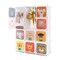 Costway 12-Cube Kids Wardrobe Baby Dresser Bedroom Armoire Clothes Hanging Closet with Door